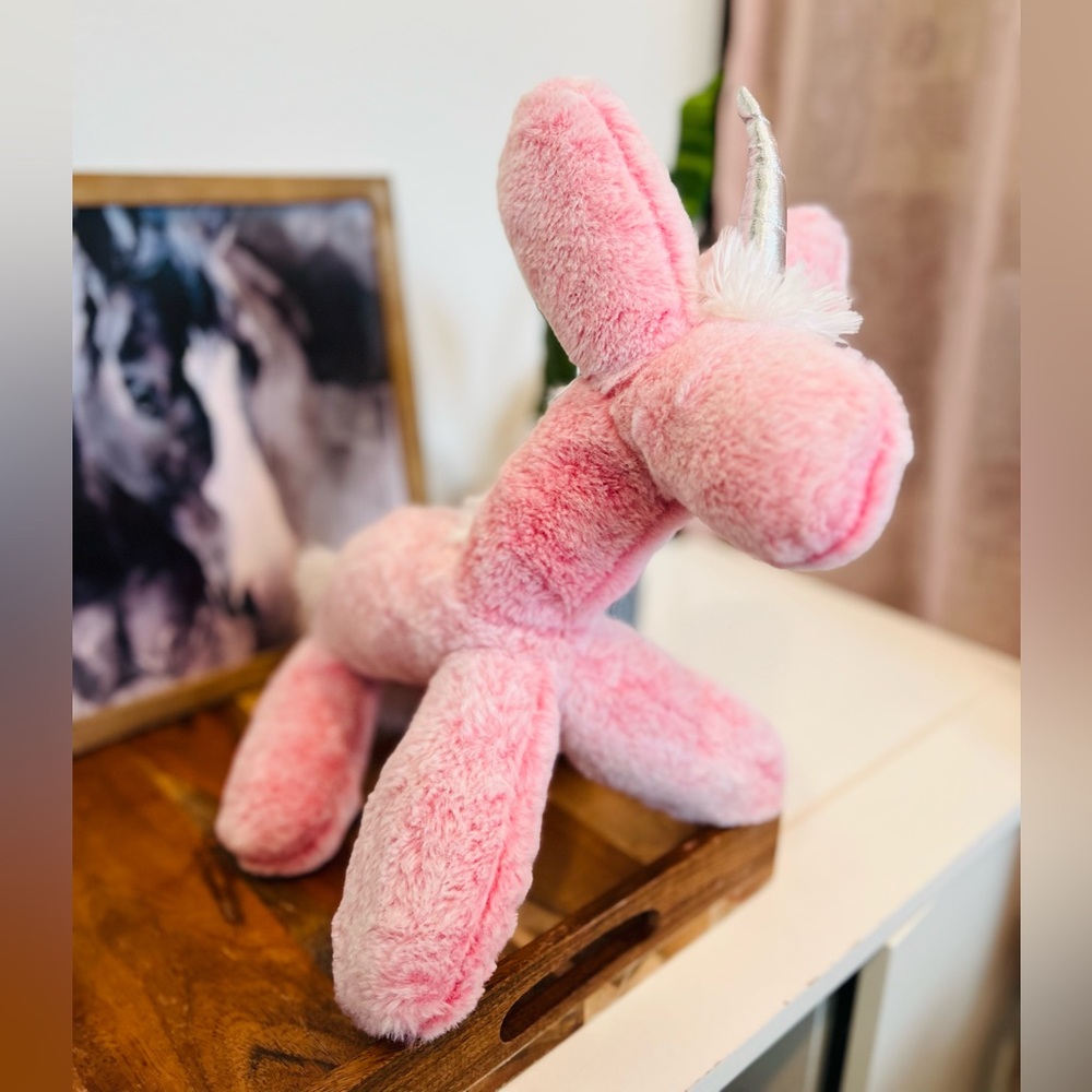 Tiny Dreamers Unicorn Ballon- Blush Stuffed Animal Pink Plush 16” Soft Pony Toy